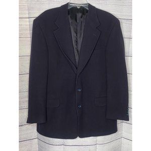 Men's Gianfranco Ruffini‎ Italy navy blue cashmere blend size 43 regular